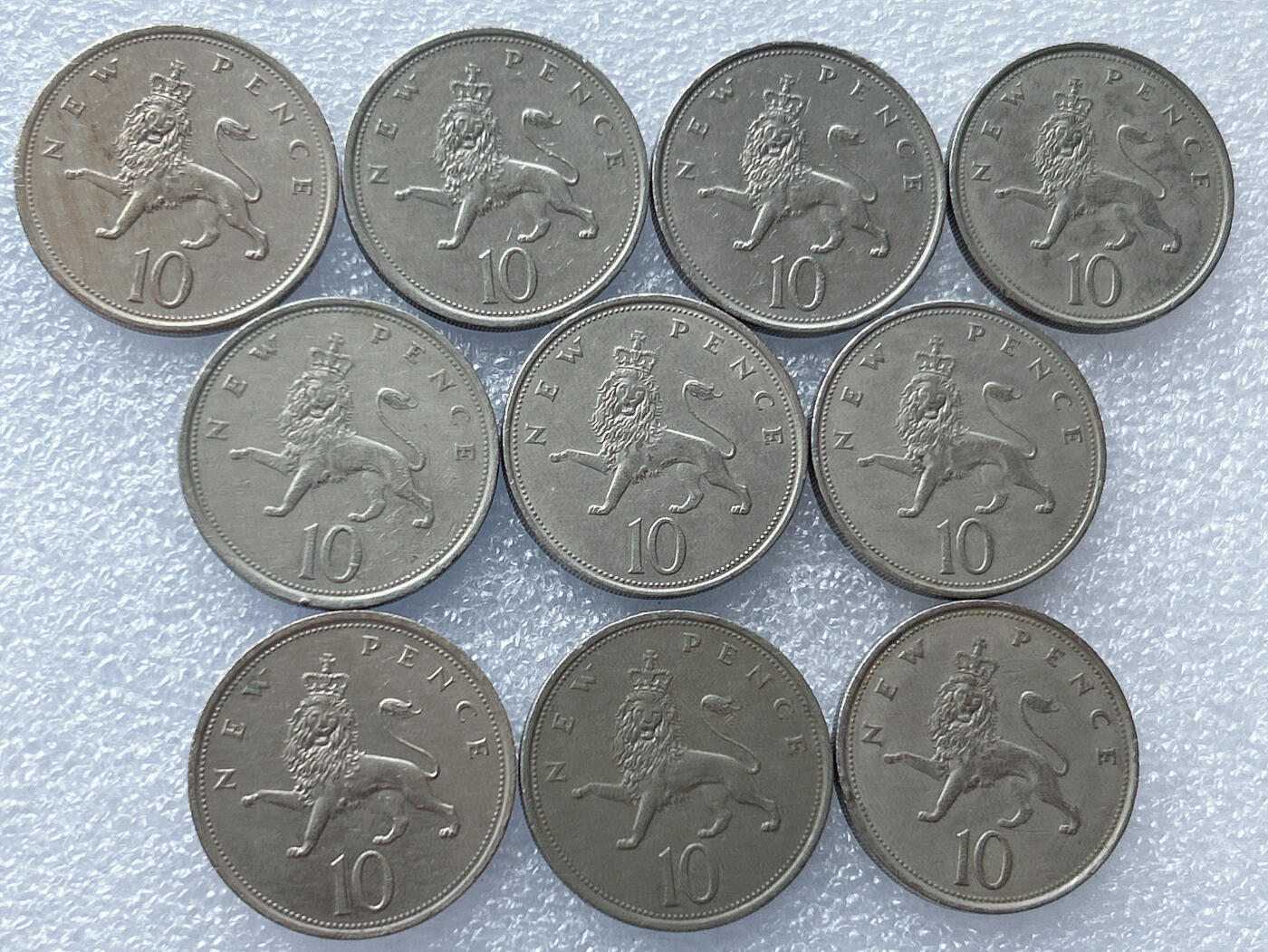 第一海外回流一元起拍收藏 散集专场 第133期 英国70年代10便士 大版 10枚