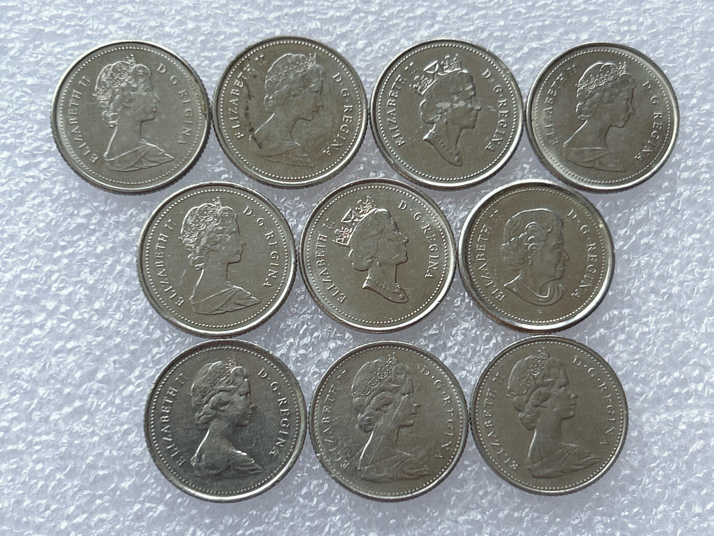 第一海外回流一元起拍收藏 散集专场 第133期 加拿大10小硬币 10枚