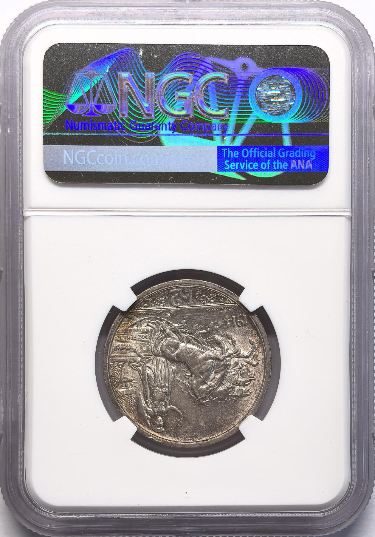FXS世界钱币微拍第二百八十七期 1914R意大利马车2里拉银币NGC-MS62
