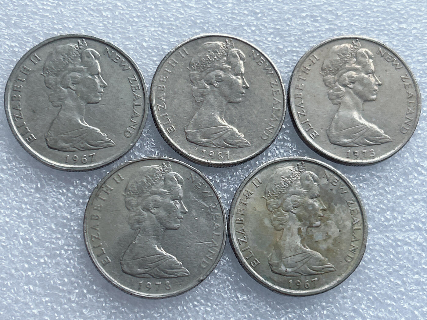 第一海外回流一元起拍收藏 散集专场 第133期 新西兰50分 5枚