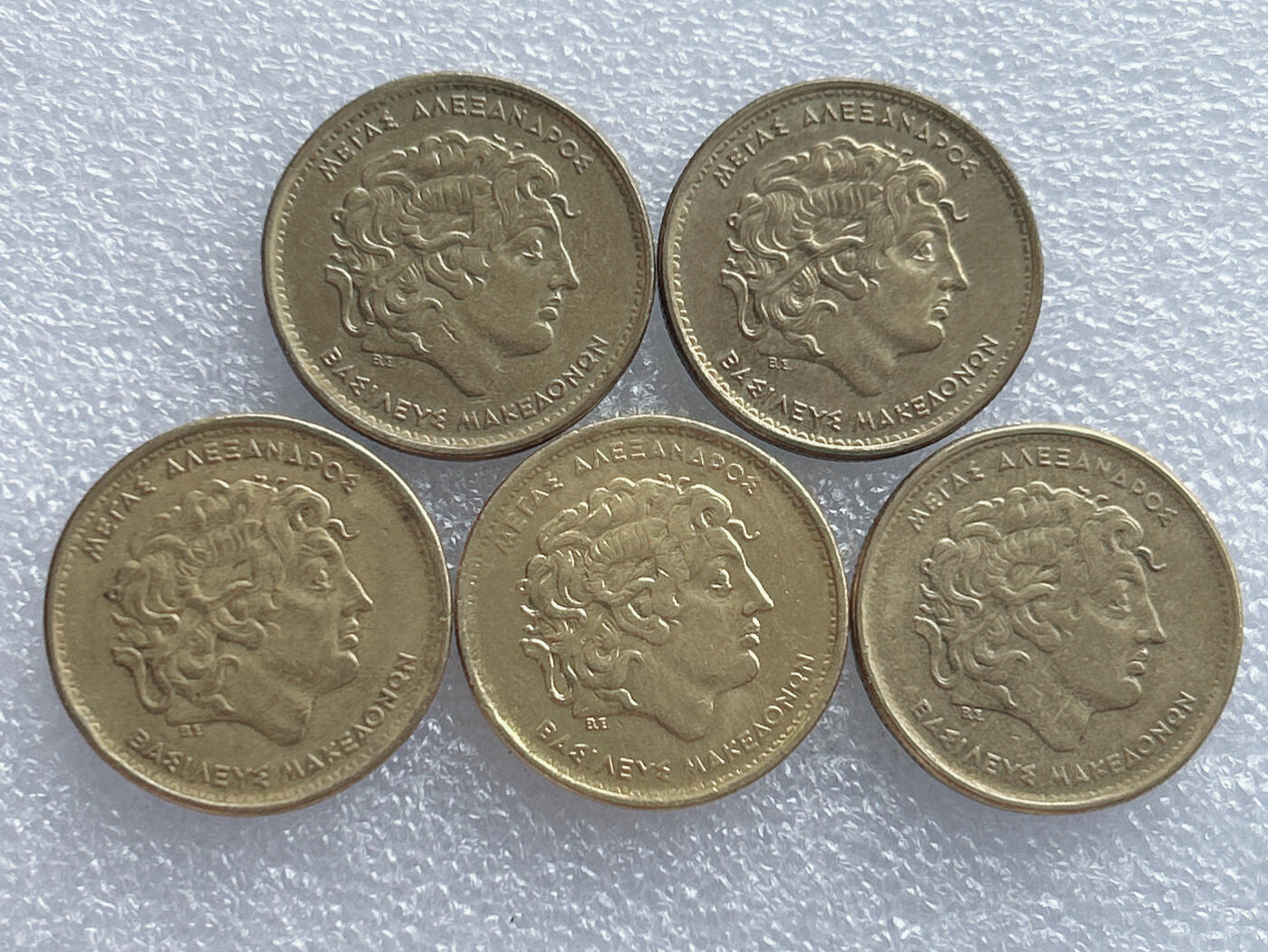 第一海外回流一元起拍收藏 散集专场 第133期 亚历山大 希腊100德拉克马硬币 5枚