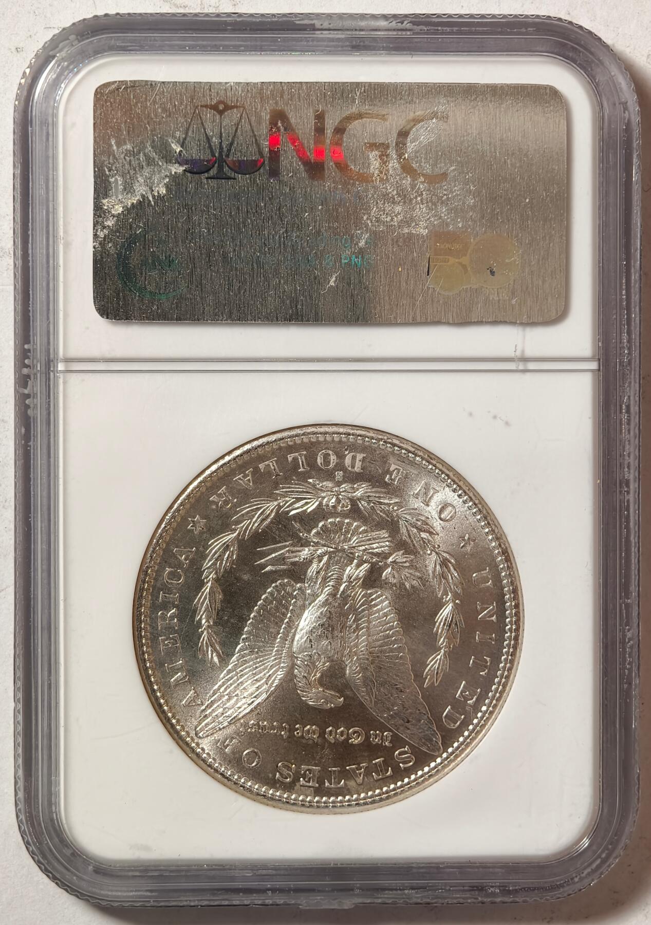 紫瑗钱币——第444期 美国 1879年 S版 摩根 大头妹 1美元 银币 NGC MS63