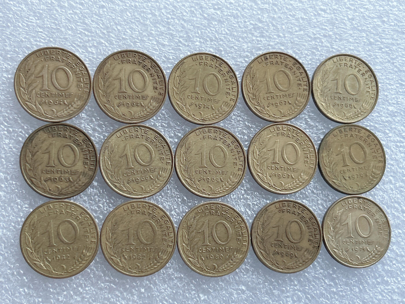 第一海外回流一元起拍收藏 散集专场 第133期 法国10分 15枚