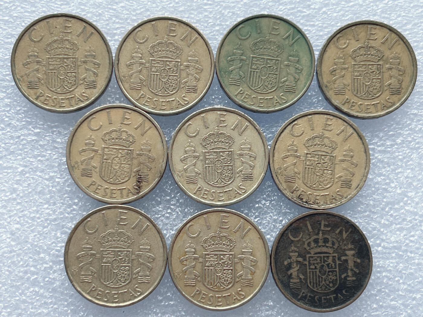 第一海外回流一元起拍收藏 散集专场 第133期 希腊100比塞塔硬币 10枚