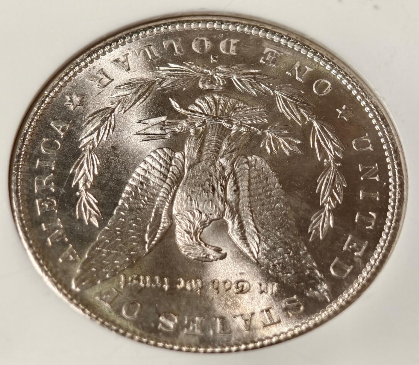 紫瑗钱币——第444期 美国 1879年 S版 摩根 大头妹 1美元 银币 NGC MS63