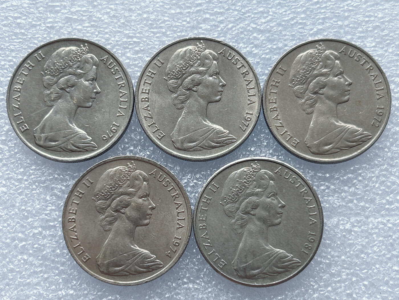 第一海外回流一元起拍收藏 散集专场 第133期 澳大利亚20分 5枚 好品