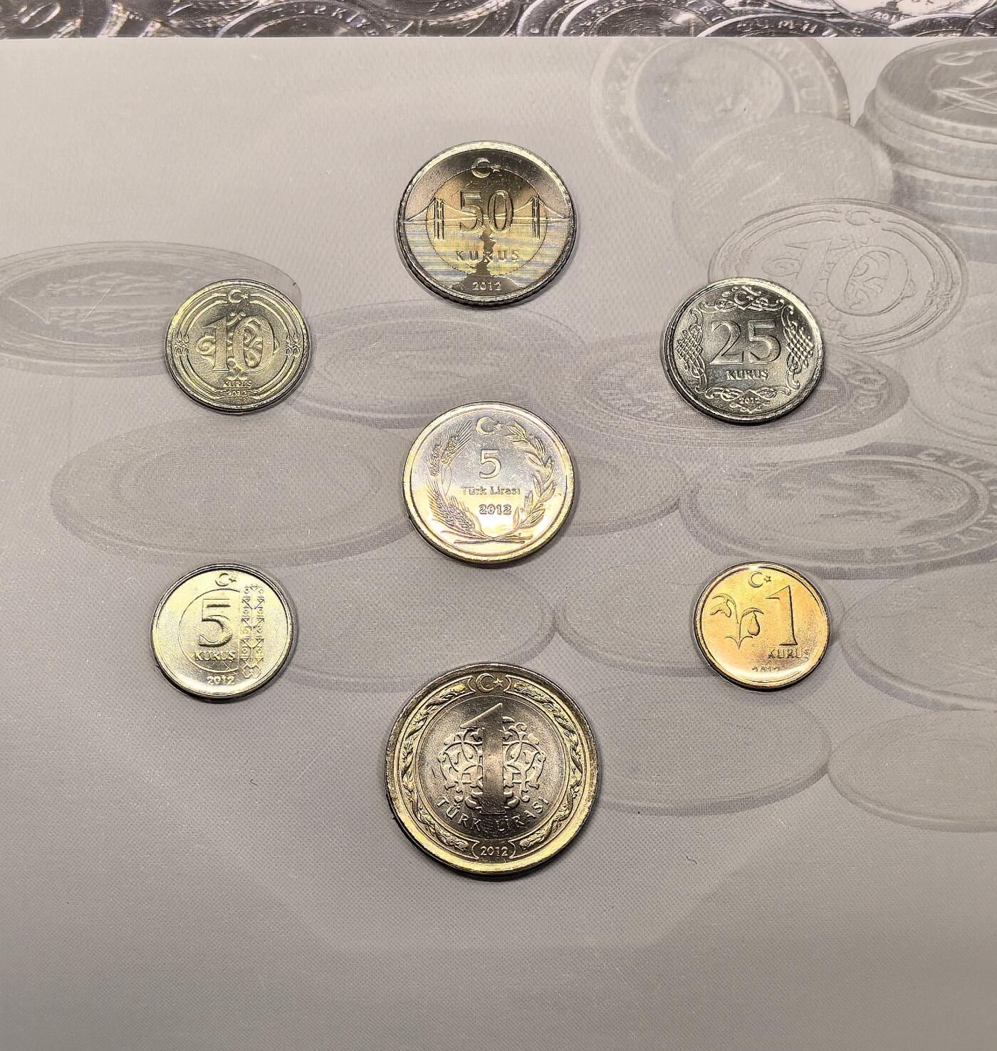 FXS世界钱币微拍第二百八十七期 2012土耳其MINT SET七枚套，原厂塑封。