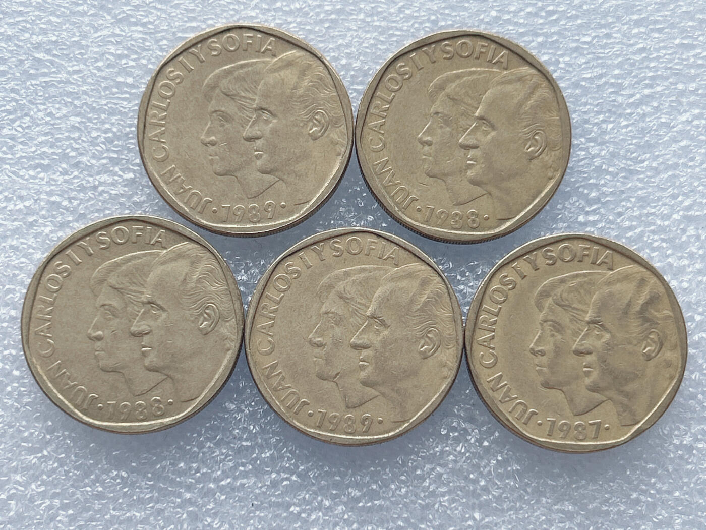 第一海外回流一元起拍收藏 散集专场 第133期 西班牙80年代500比塞塔铜币 5枚