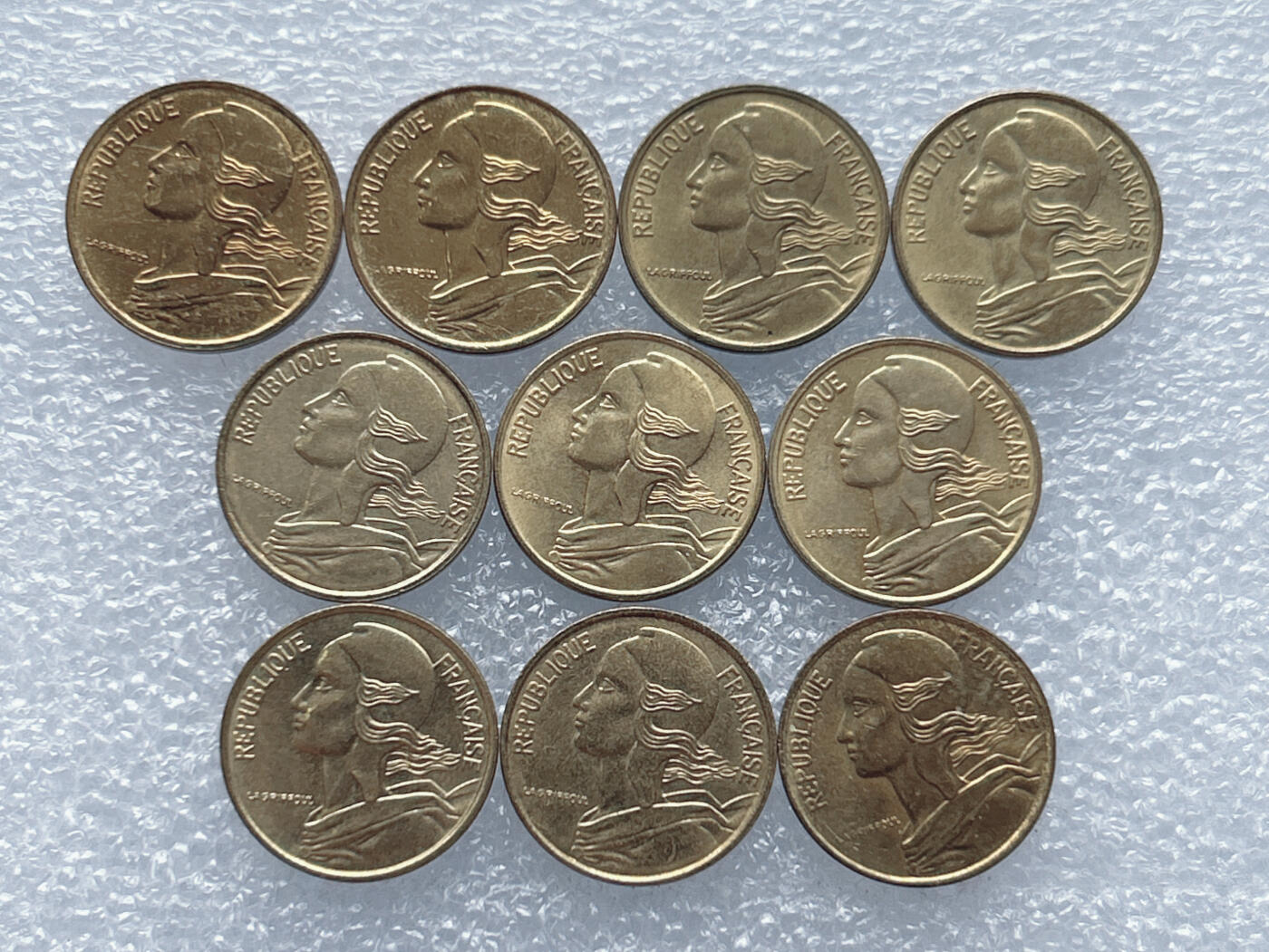 第一海外回流一元起拍收藏 散集专场 第133期 法国5分 10枚 带光好品