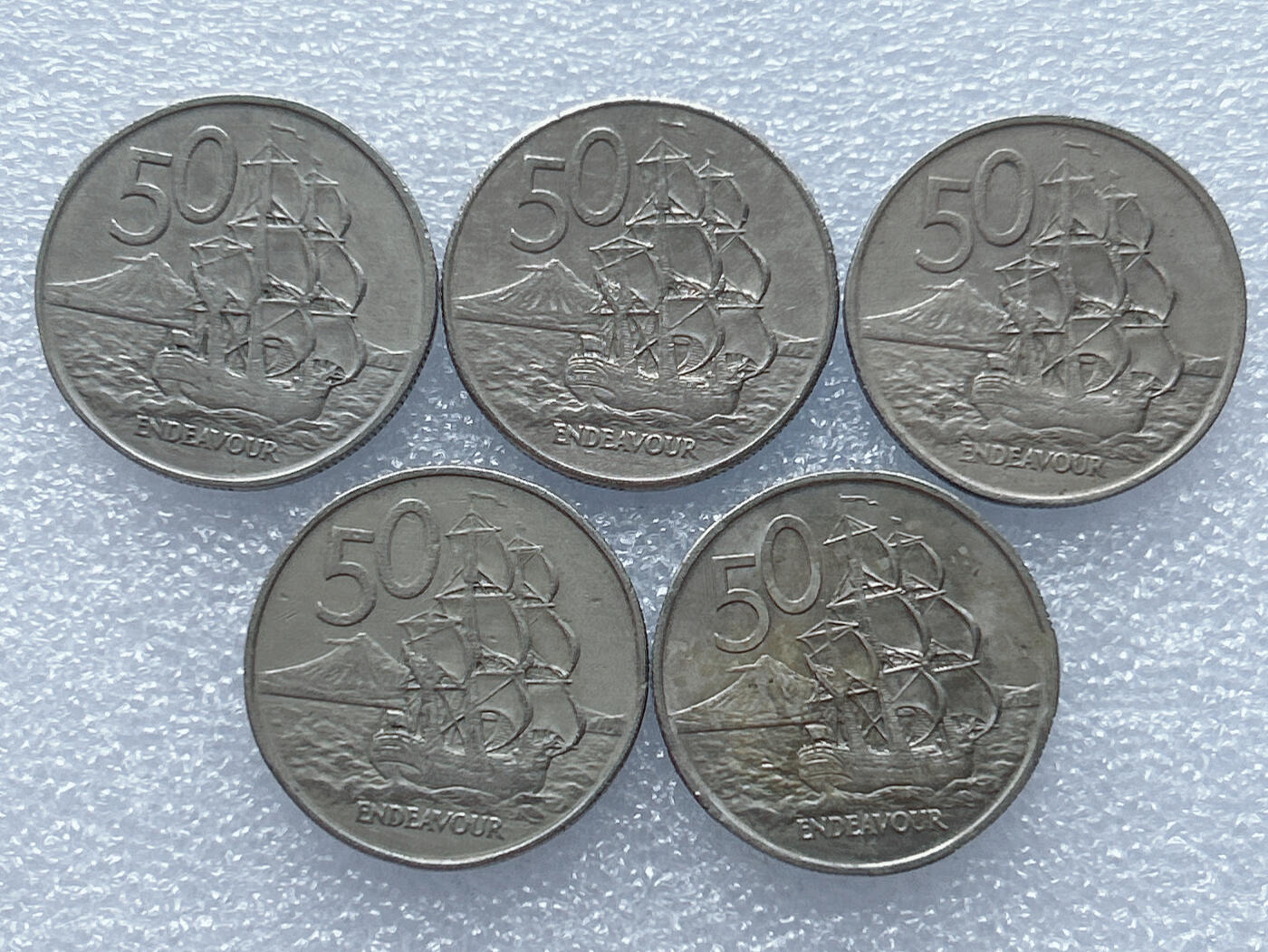 第一海外回流一元起拍收藏 散集专场 第133期 新西兰50分 5枚