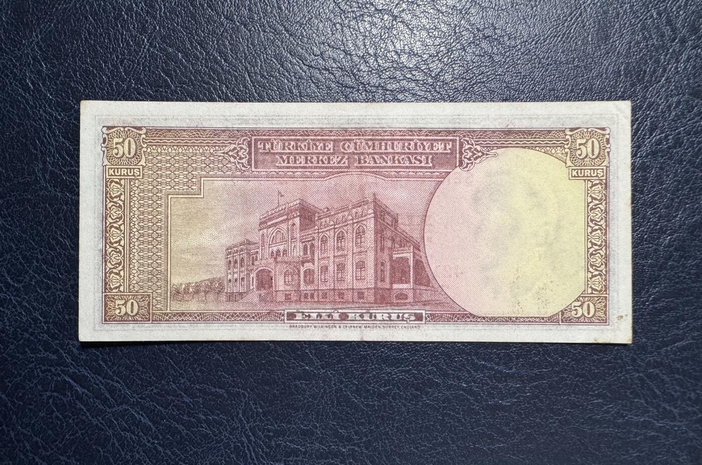 收藏联盟Quantum Auction 第387期拍卖  土耳其1930年50库鲁 品相UNC- BWC作品