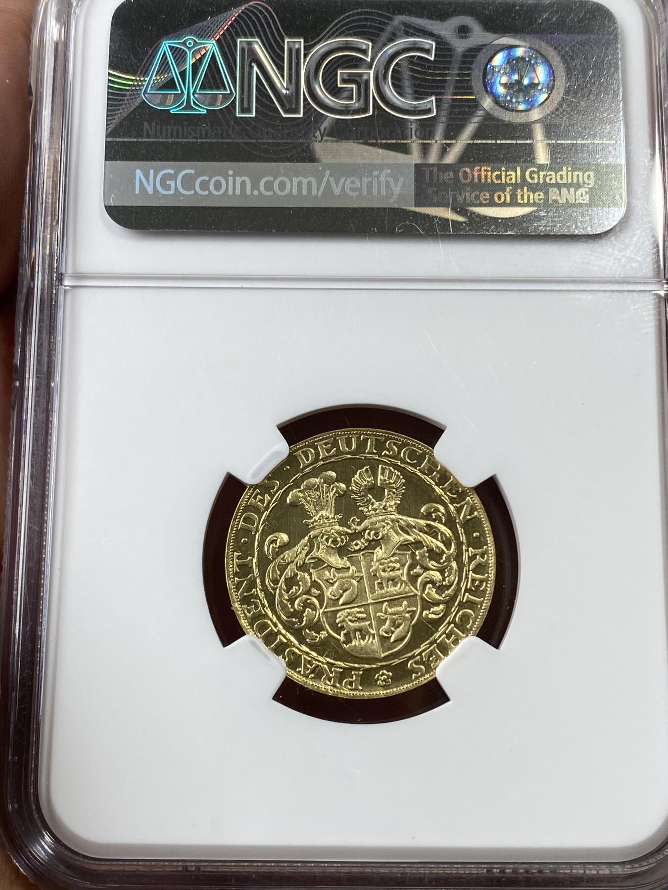 万国钱币拍卖第036期 NGC PF67CAM 1928年德国魏玛共和国兴登堡总统20马克金质币章 伯恩哈特设计 经典名誉品种 顶级精制 深度镜面 高分一步到位