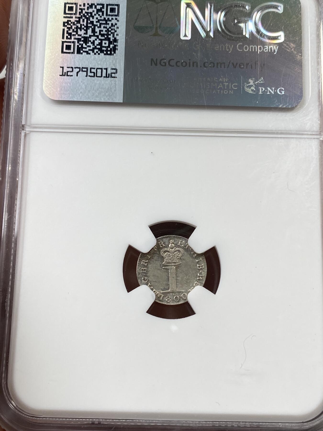 万国钱币拍卖第036期 NGC UNCD～MS63 1800年英国乔治三世洗脚币一套四枚 原味状态