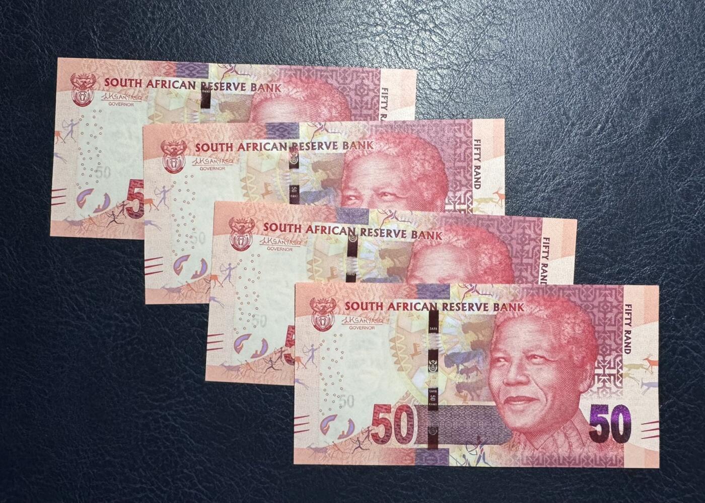 收藏联盟Quantum Auction 第387期拍卖  南非2017年50兰特四张 品相全新UNC