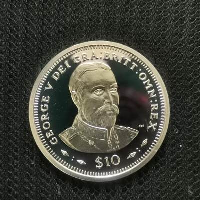 道一币馆币章第九十七场 - 英属维尔京2006年英国历代君王系列-乔治五世10元精制银币  28.28g 925S 25000