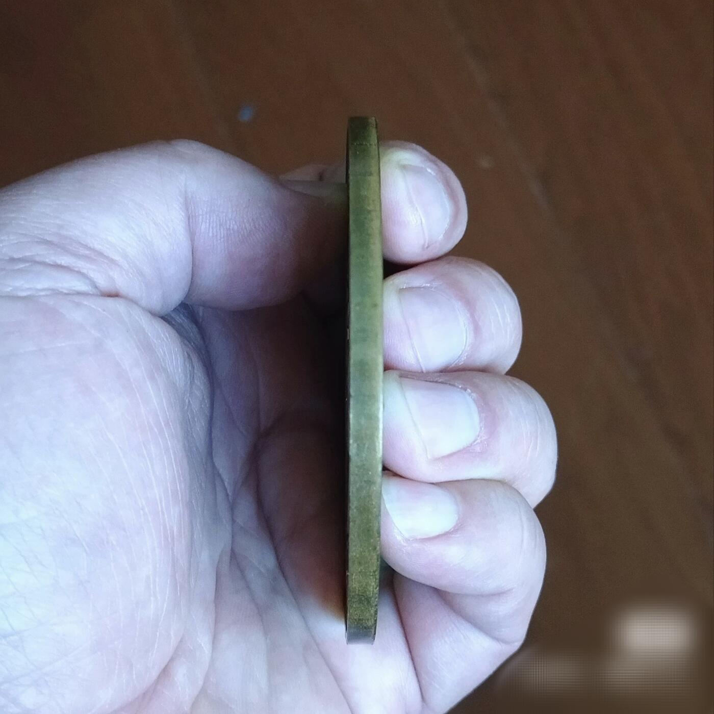 美品大禹治水纪念大铜章带氧化彩