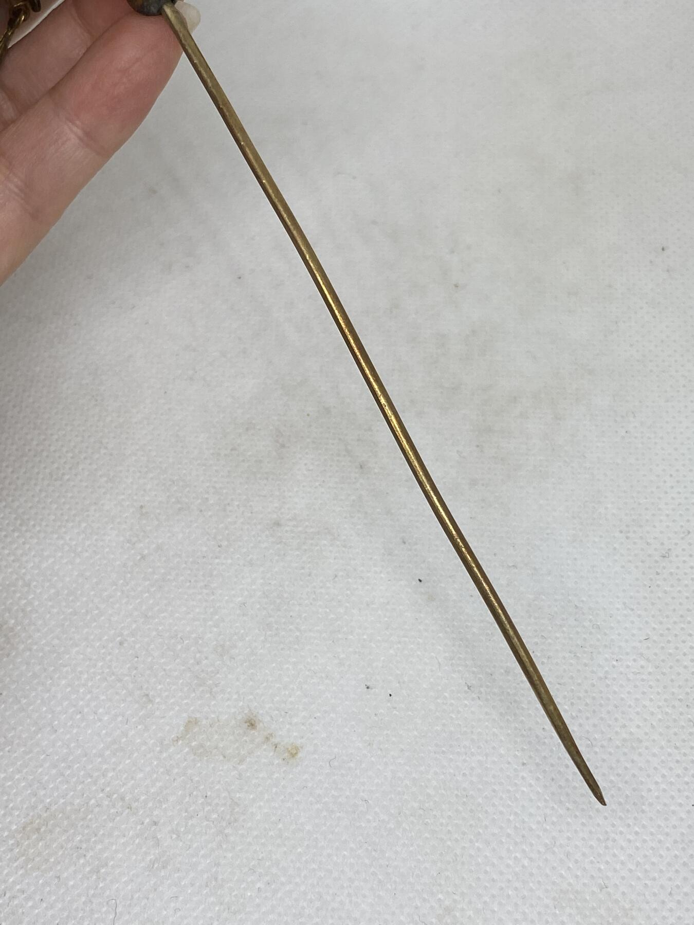 老银鎏金佛手簪子，尺寸17厘米，品相如图，1500包快递