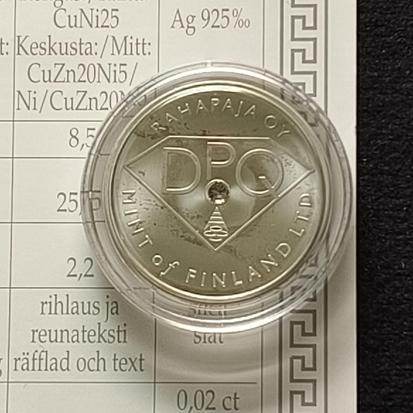 【全场包邮】纯粹捡漏拍479场（免费代拍第16场） 【镶嵌钻石·罕见】芬兰2003年官方年度流通精制套币-含DPQ镶钻银章（2分真钻详见证书）-盒证全-量1000