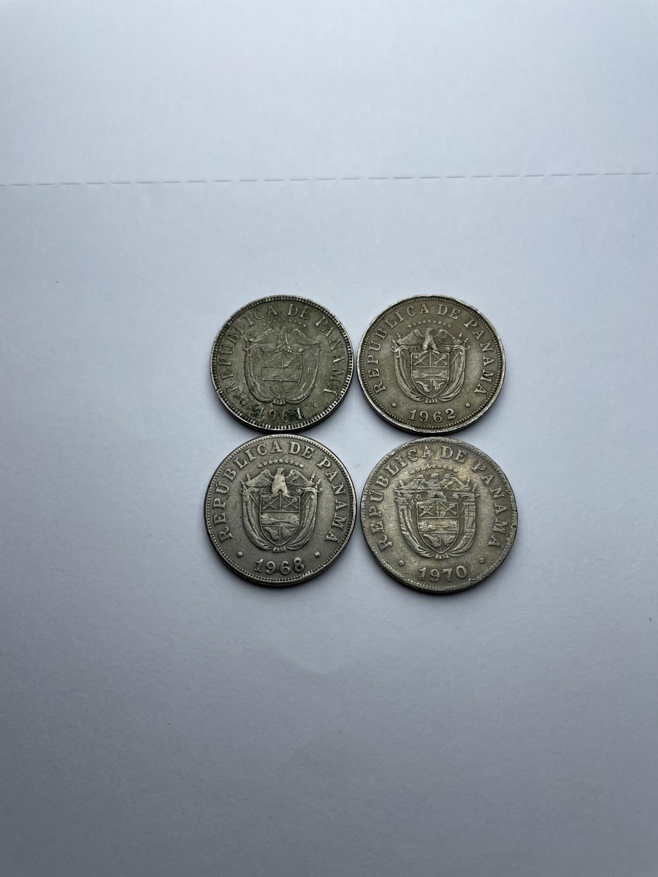 每日一拍，2024年集古藏今外币拍卖第十七期-第2场—（总第162拍），可以寄存60天，满160元包邮。 4个年份巴拿马5枚