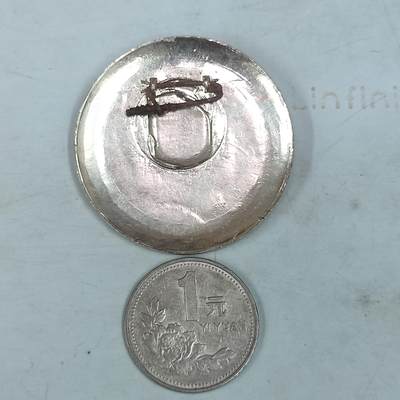 PCAI钱币31-36像章杂项小专场 文革时期 毛主席像章  一元硬币为对比物