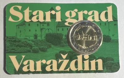 S&S Numismatic世界钱币-拍卖 第116期  - 克罗地亚2024年 瓦拉日丁老城 2欧元双色纪念币官方卡币