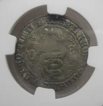 【冠军】NGC-VF20意大利-米兰1355-78年1格罗索银币