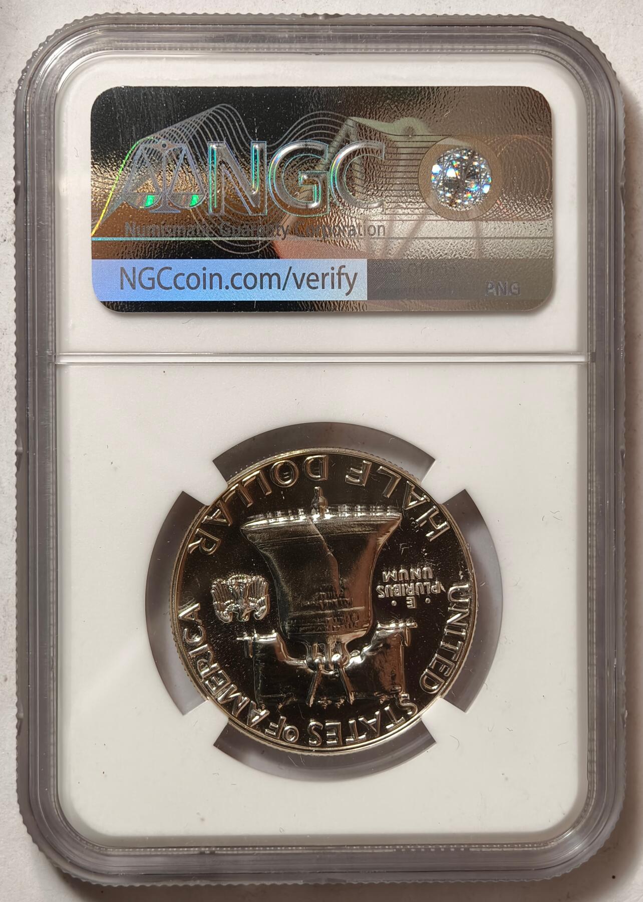 紫瑗钱币——第464期 美国 1962年 富兰克林 50美分 半美元 12.5克 0.9银 NGC PF67