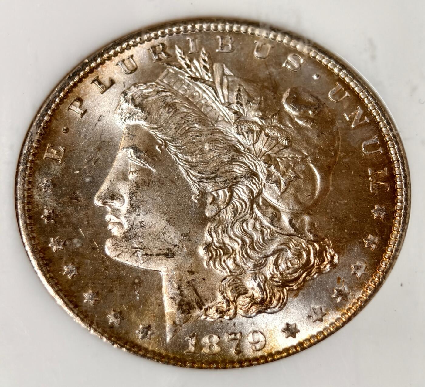 紫瑗钱币——第464期 美国 1879年 S版 摩根 大头妹 1美元 银币 NGC MS64