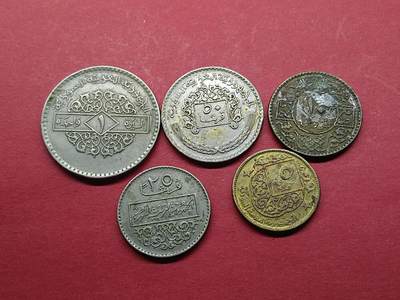 外国硬币 叙利亚硬币一套五枚