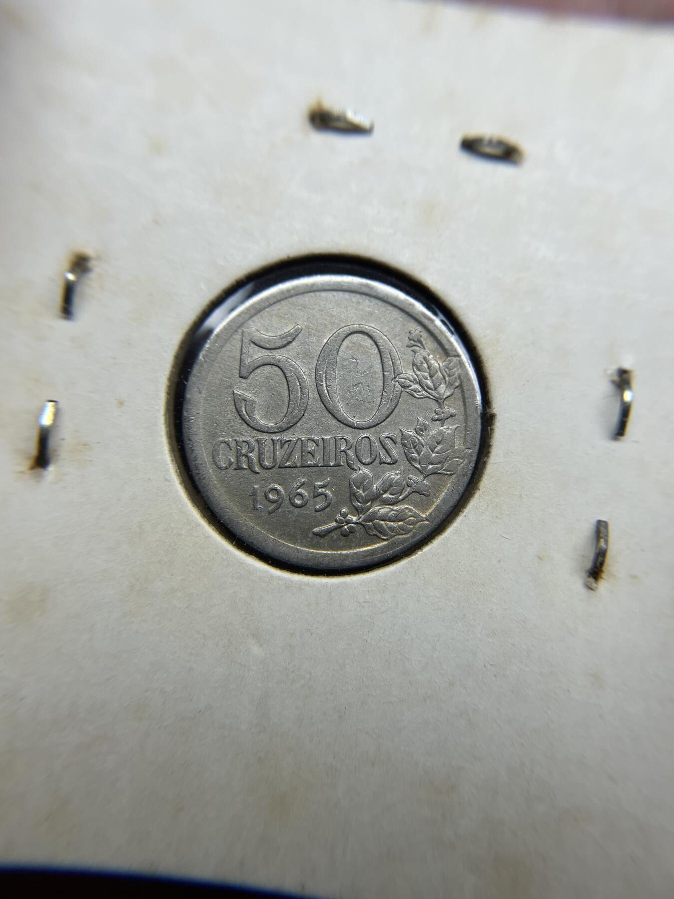 每日一拍，2024年集古藏今外币拍卖第十七期-第3场—（总第163拍），可以寄存60天，满160元包邮。 1965年巴西50克鲁塞罗