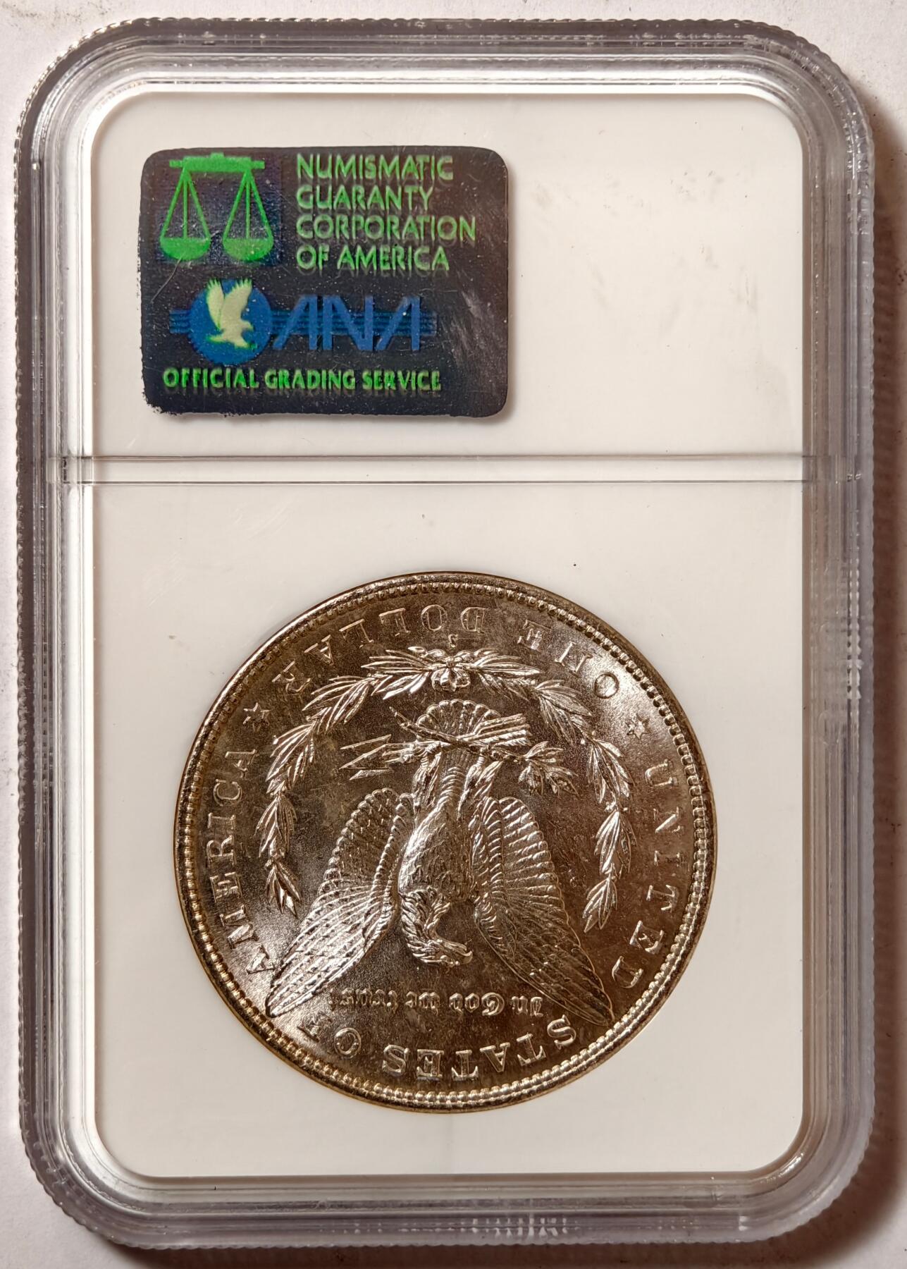 紫瑗钱币——第446期 美国 1882年 S版 摩根 大头妹 1美元 银币 NGC MS64