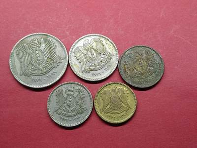 外国硬币 叙利亚硬币一套五枚