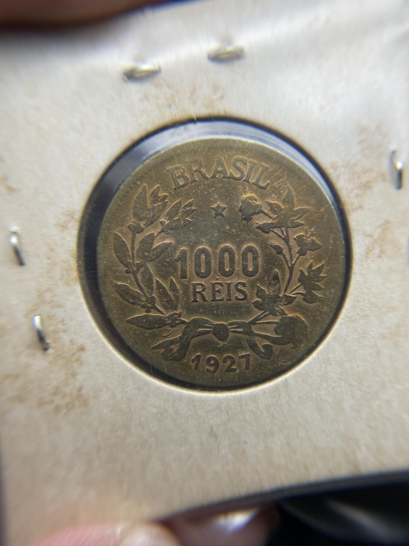 每日一拍，2024年集古藏今外币拍卖第十七期-第3场—（总第163拍），可以寄存60天，满160元包邮。 1927年巴西1000瑞斯
