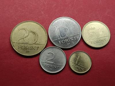 外国硬币 匈牙利硬币一套五枚