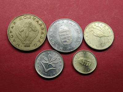 外国硬币 匈牙利硬币一套五枚