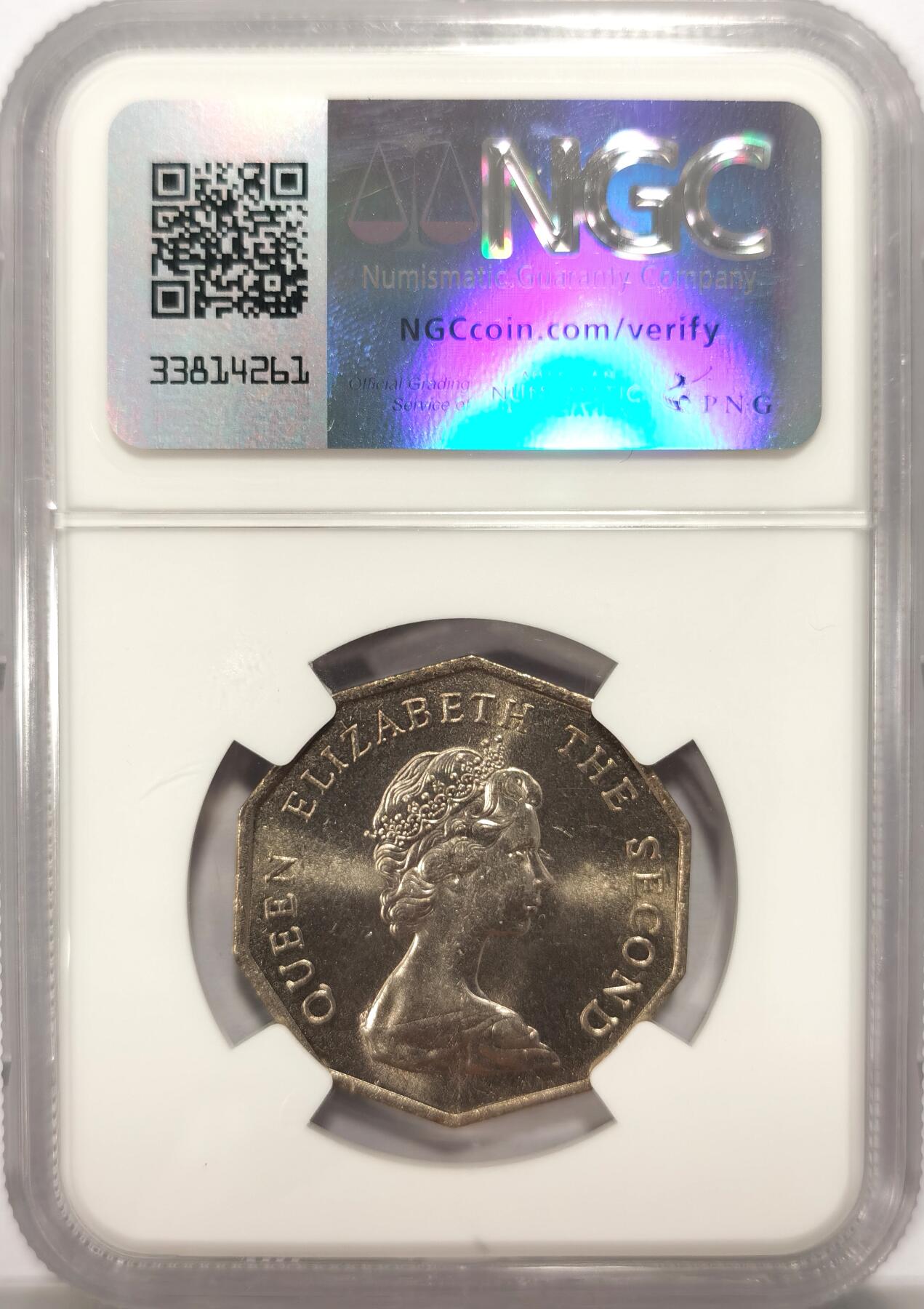 博洋堂世界钱币拍卖第098期（全场包邮） NGC MS63 香港1978年多边形五元 少见品种 仅发行1976 1978 1979三年 数量稀少可收藏