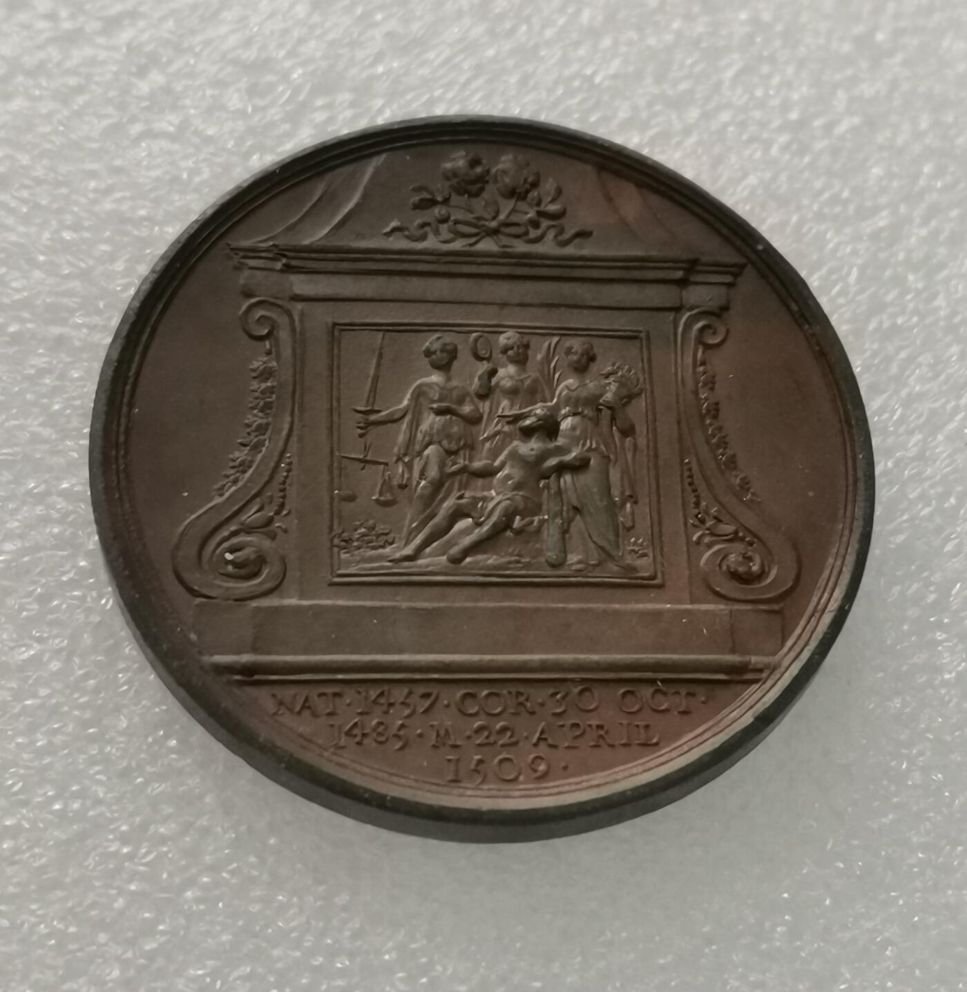 瓶子🏺第165期拍卖会#北京国际钱币博览会  英国1830年君王系列铜章  40毫米 亨利七世  都铎王朝的开拓者  英格兰的贤王