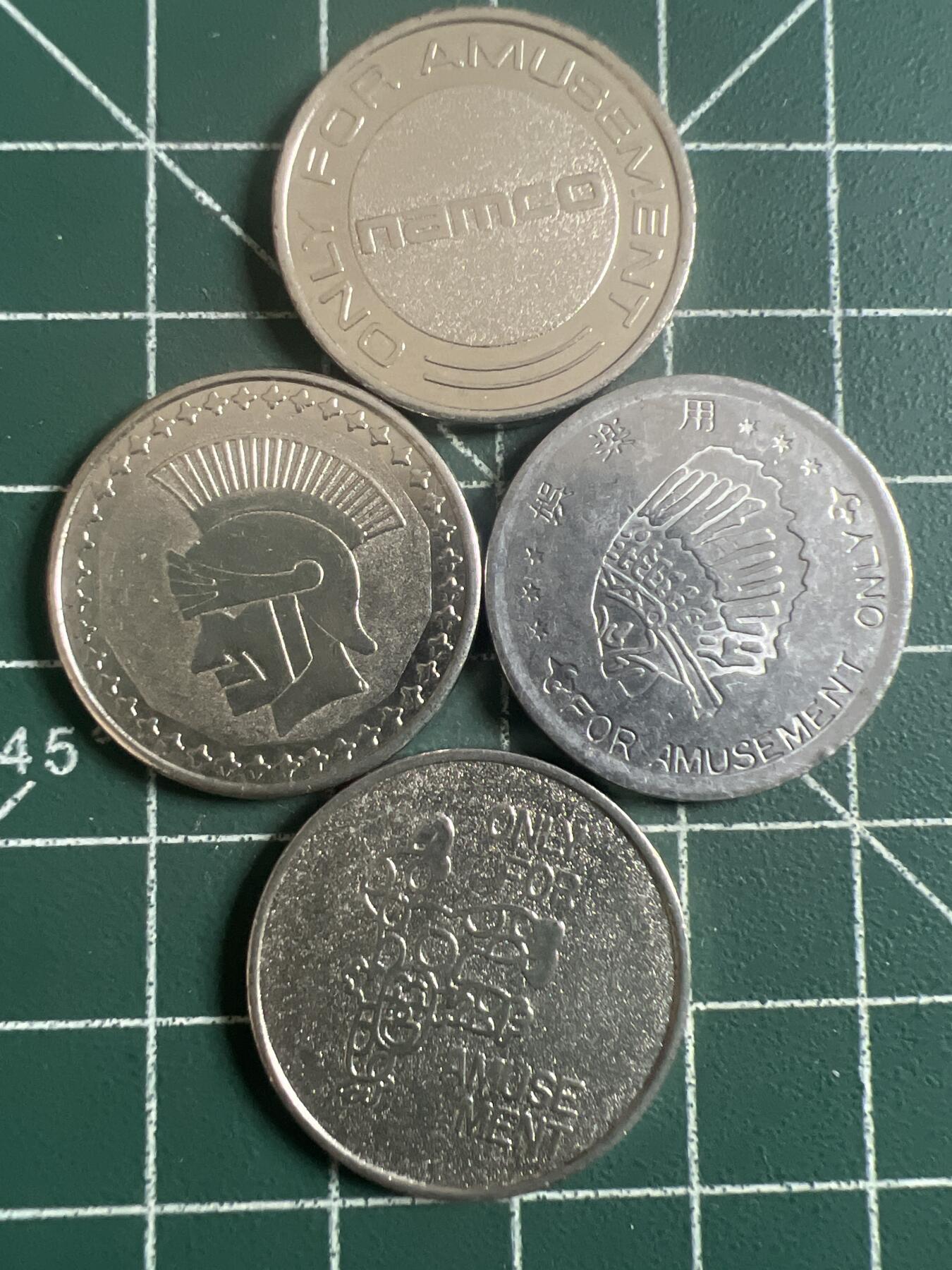 第743期  硬币专场 （无押金，捡漏，全场50包邮，偏远地区除外，接收代拍业务，本店十天发一次货） 代用币  4枚
