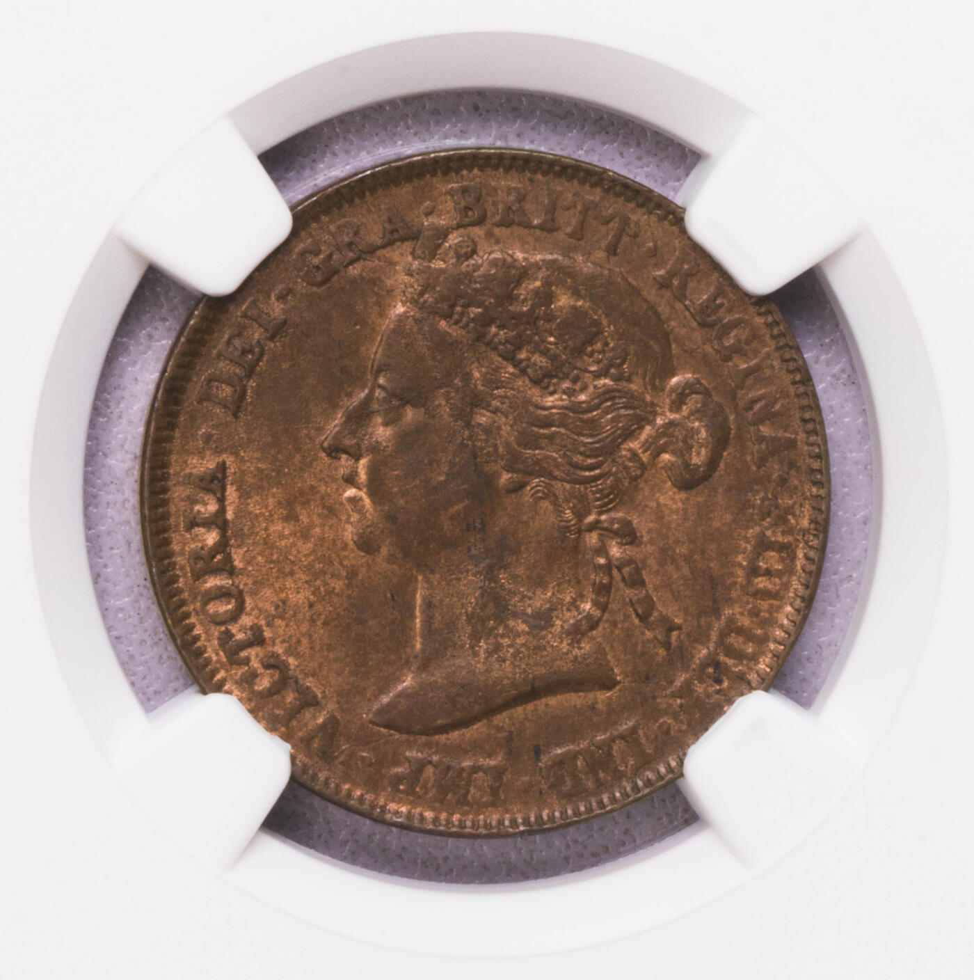 NGC-MS64RB 1898东非保护地维多利亚1派沙铜币 唯一冠军