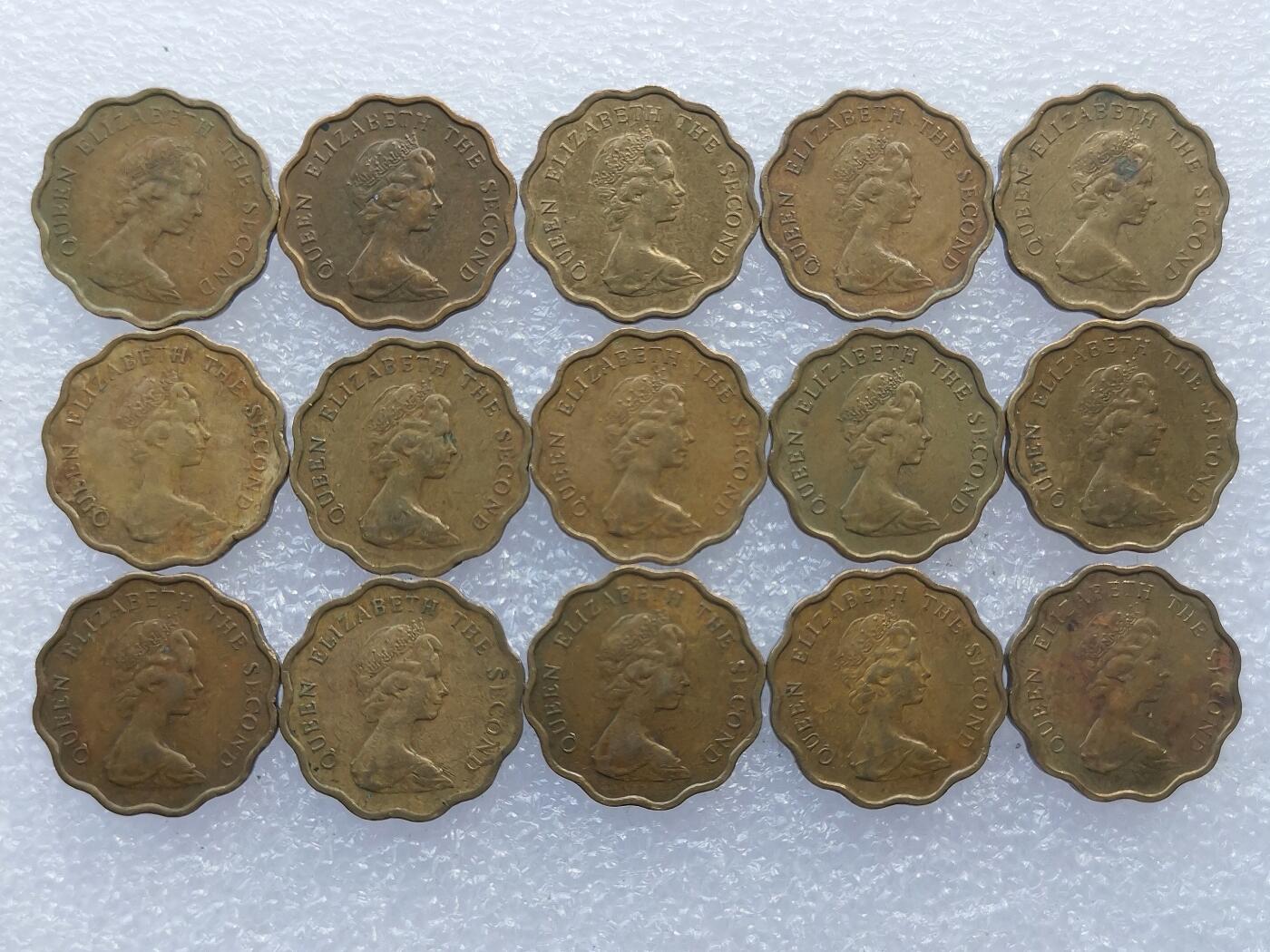 第一海外回流一元起拍收藏 散集专场 第134期 香港1978年花边花冠2毫 15枚