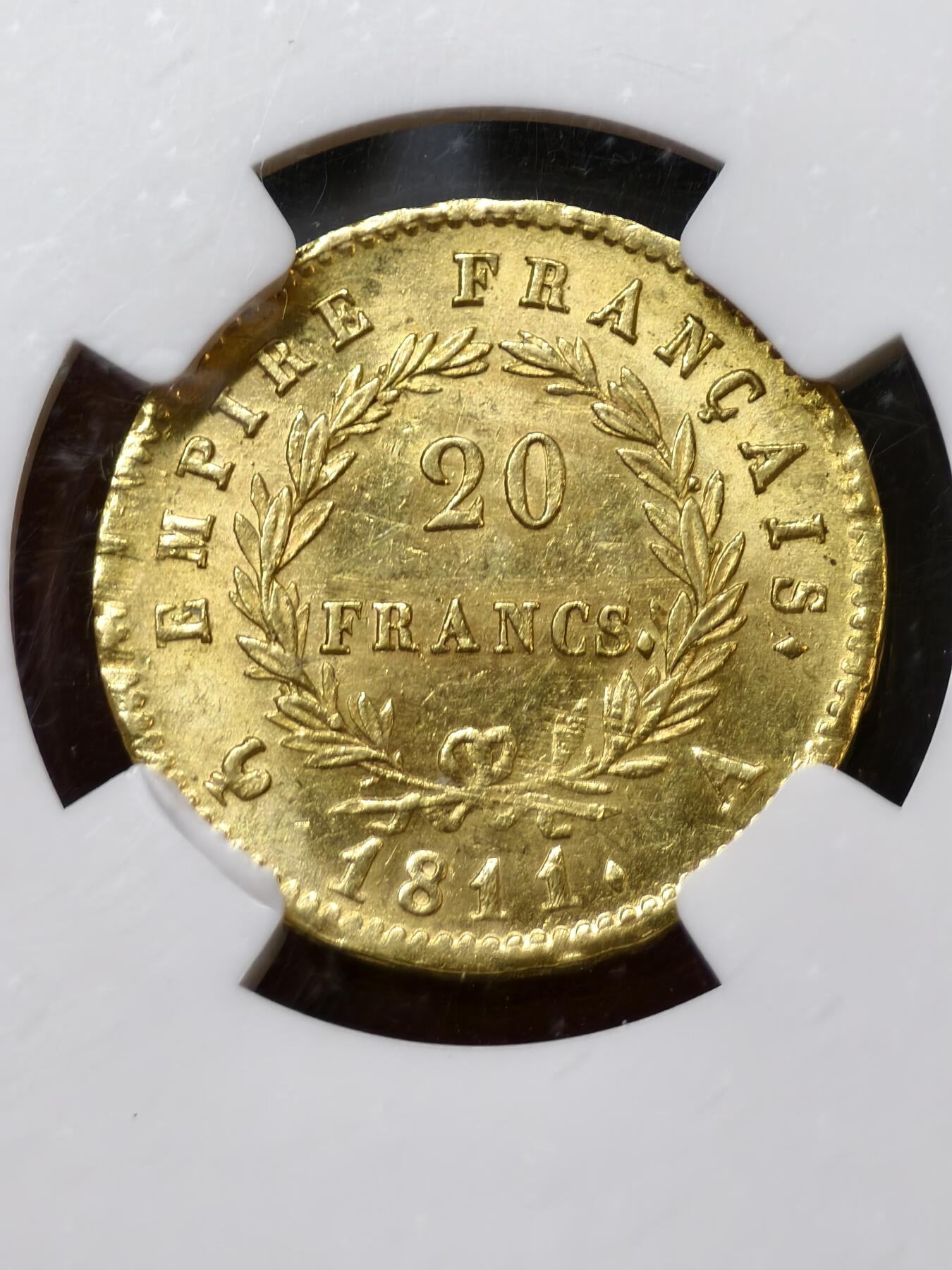 NGC-MS62法国1811年拿破仑一世20法郎金币