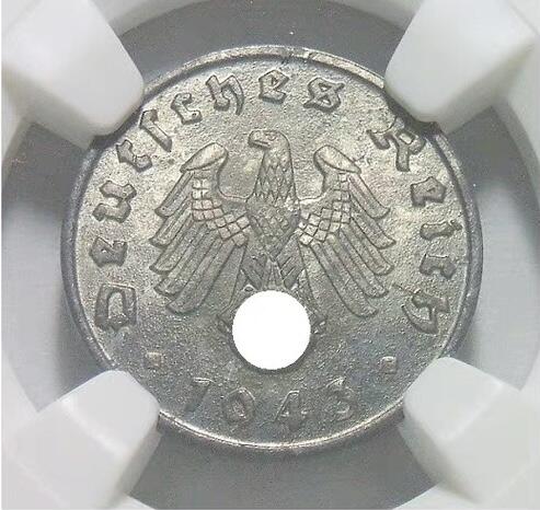 NGC MS65 德国第三帝国1943年1芬尼 难得开卷原光
