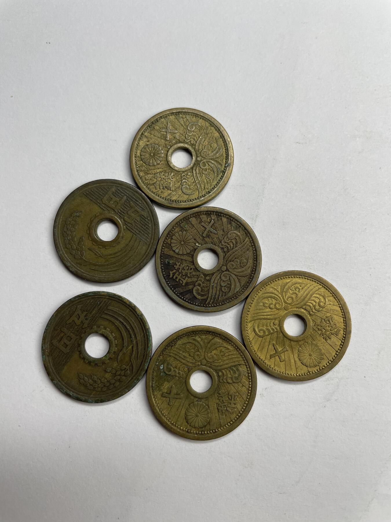 每日一拍，2024年集古藏今外币拍卖第十七期-第4场—（总第164拍），可以寄存60天，满160元包邮。 日本各面值6枚