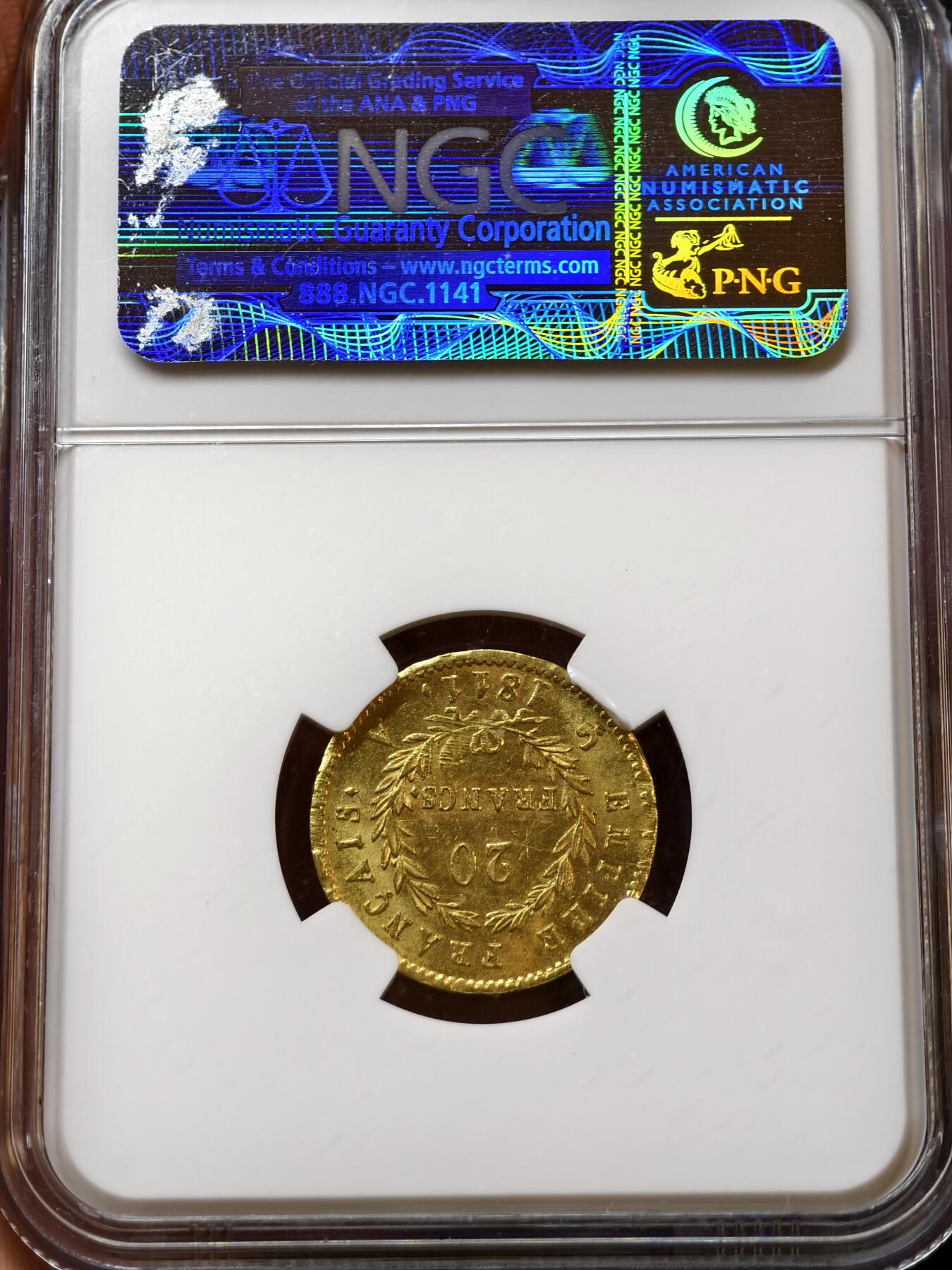 NGC-MS62法国1811年拿破仑一世20法郎金币