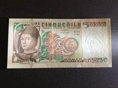 咖啡豆•收藏 2024龙年11月1st世界各国纸币拍卖 - 1979年意大利5000里拉纸币钞票 全新UNC 外国外币 尾4777