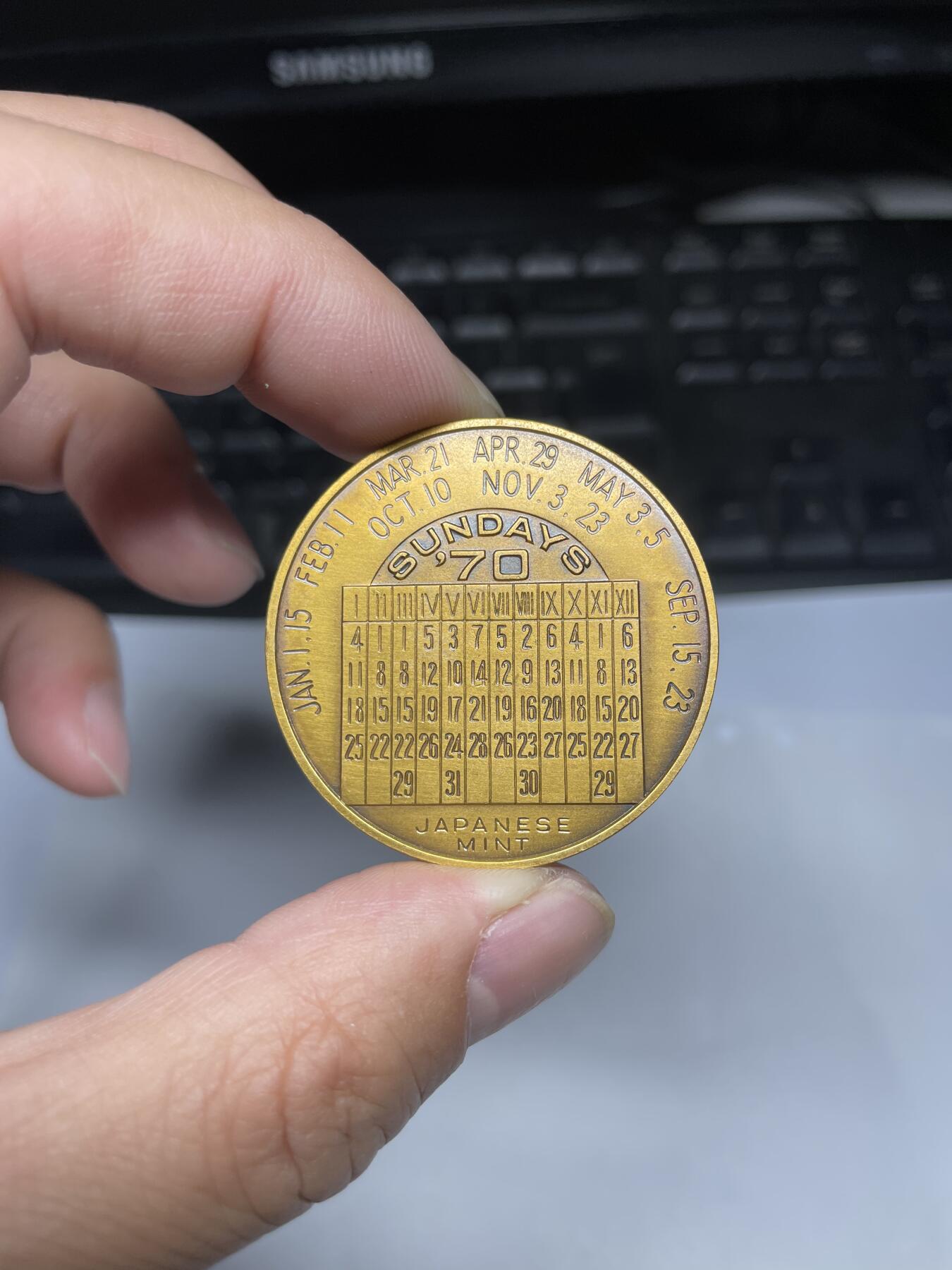 每日一拍，2024年集古藏今外币拍卖第十七期-第4场—（总第164拍），可以寄存60天，满160元包邮。 1970年十二生肖纪念章40mm