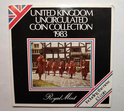 布加迪🐬～世界钱币(上海)🌾第 163 期 /  🇬🇧🇲🇾🇻🇦🇰🇪各国套币和散币 - 英国🇬🇧 1983年 8枚套币