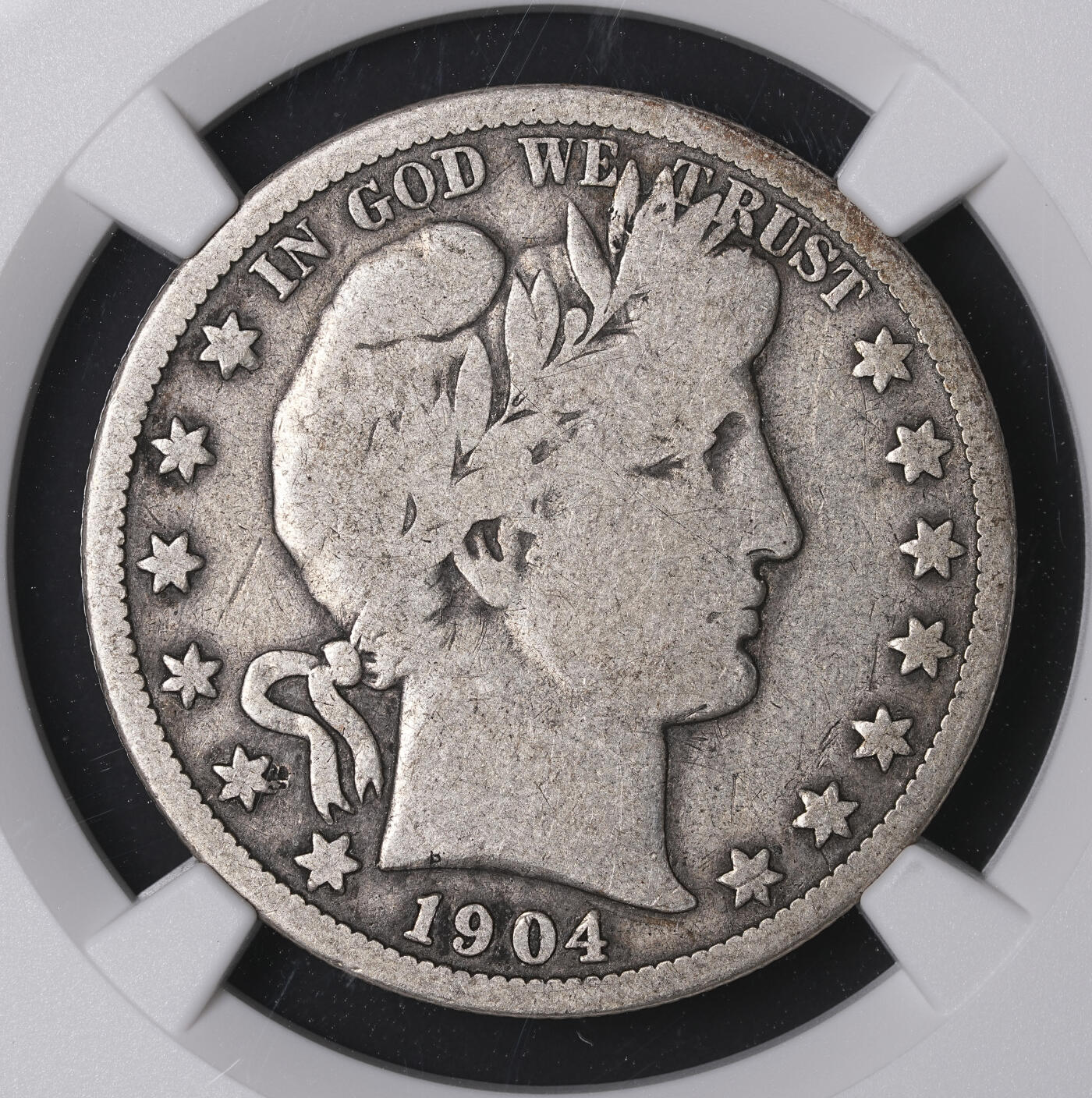 修遠堂世界钱币第四十六期 全场包邮 稀少年份 NGC VG10 1904年美国50美分银币 S厂铭 2023年HA同分成交价384美元