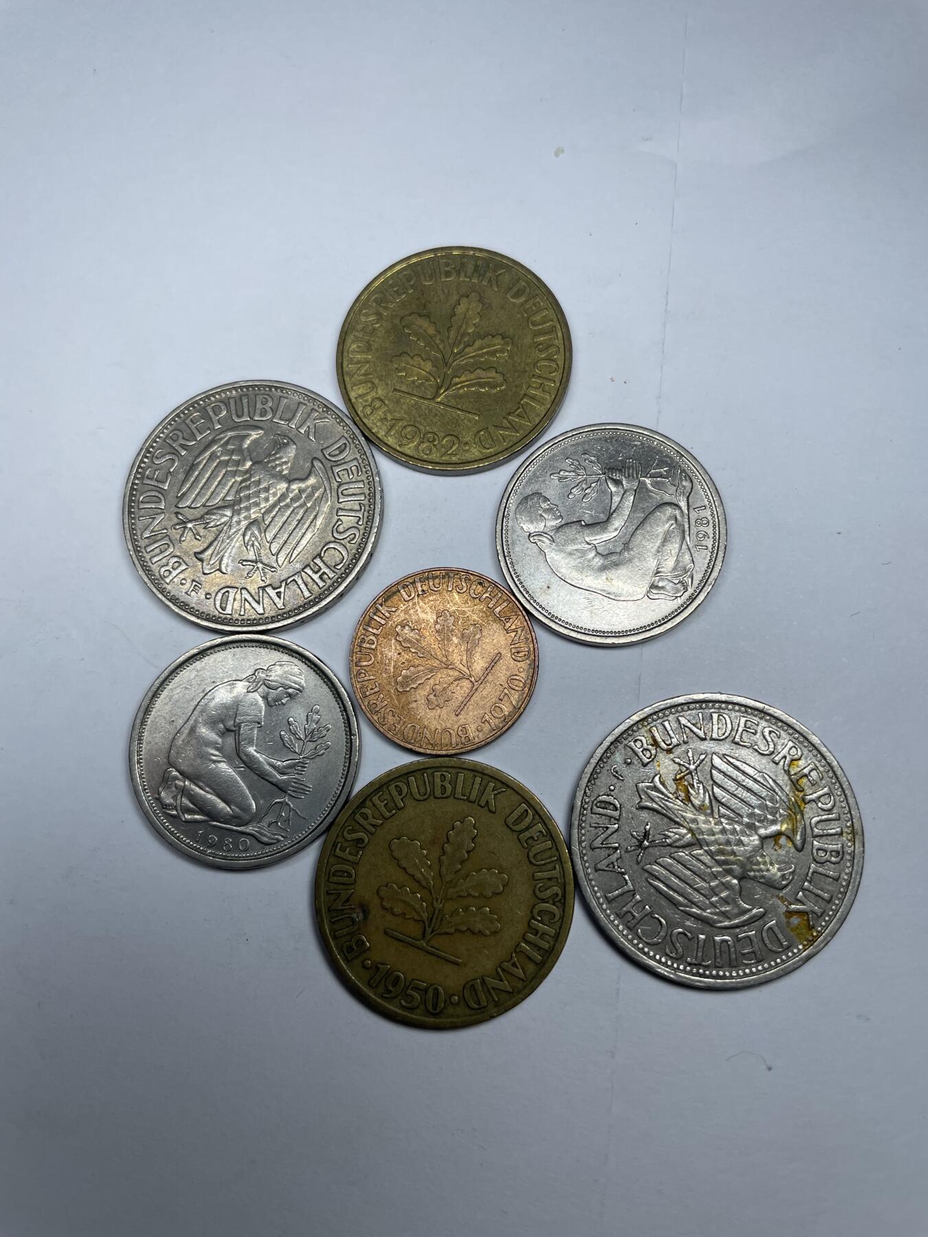 每日一拍，2024年集古藏今外币拍卖第十七期-第5场—（总第165拍），可以寄存60天，满160元包邮。 德国7枚