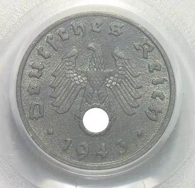 PCGS MS64 德国第三帝国1943年E版1芬尼 难得开卷原光 - PCGS MS64 德国第三帝国1943年E版1芬尼 难得开卷原光